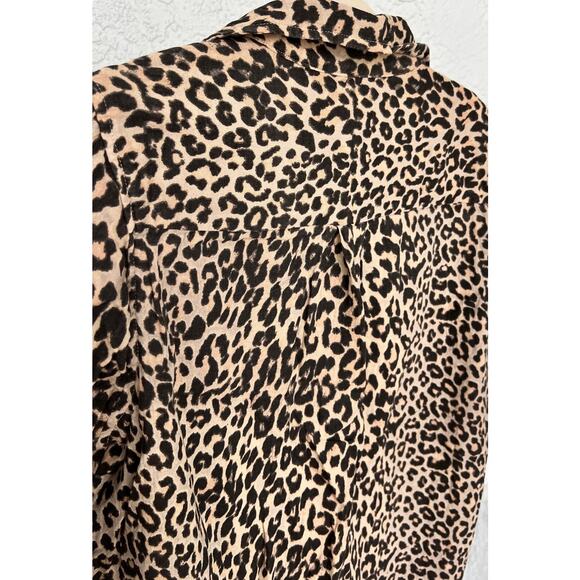 NWT Anthropology by Kyla Seo Women's Kapri Shirt Size Small Wild Cheetah - Picture 9 of 13
